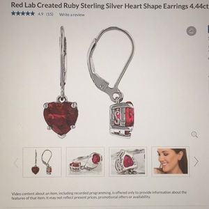 Ruby lab created earrings